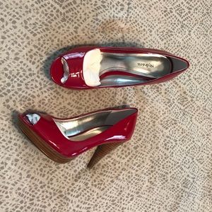 Style & Co. Red Peep-toe Pumps